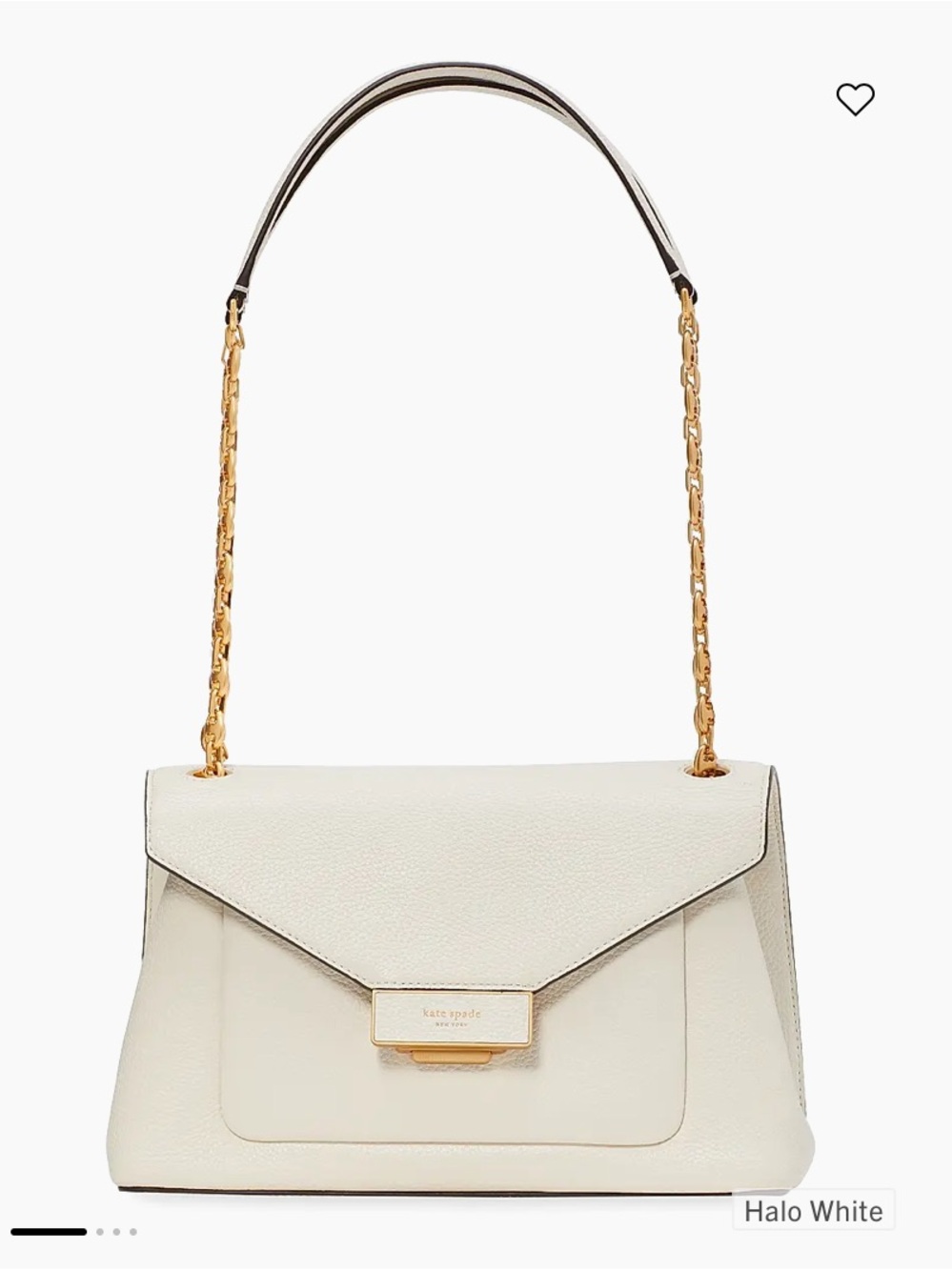 KATE SPADE Gramercy Convertible Handbag Ivory White